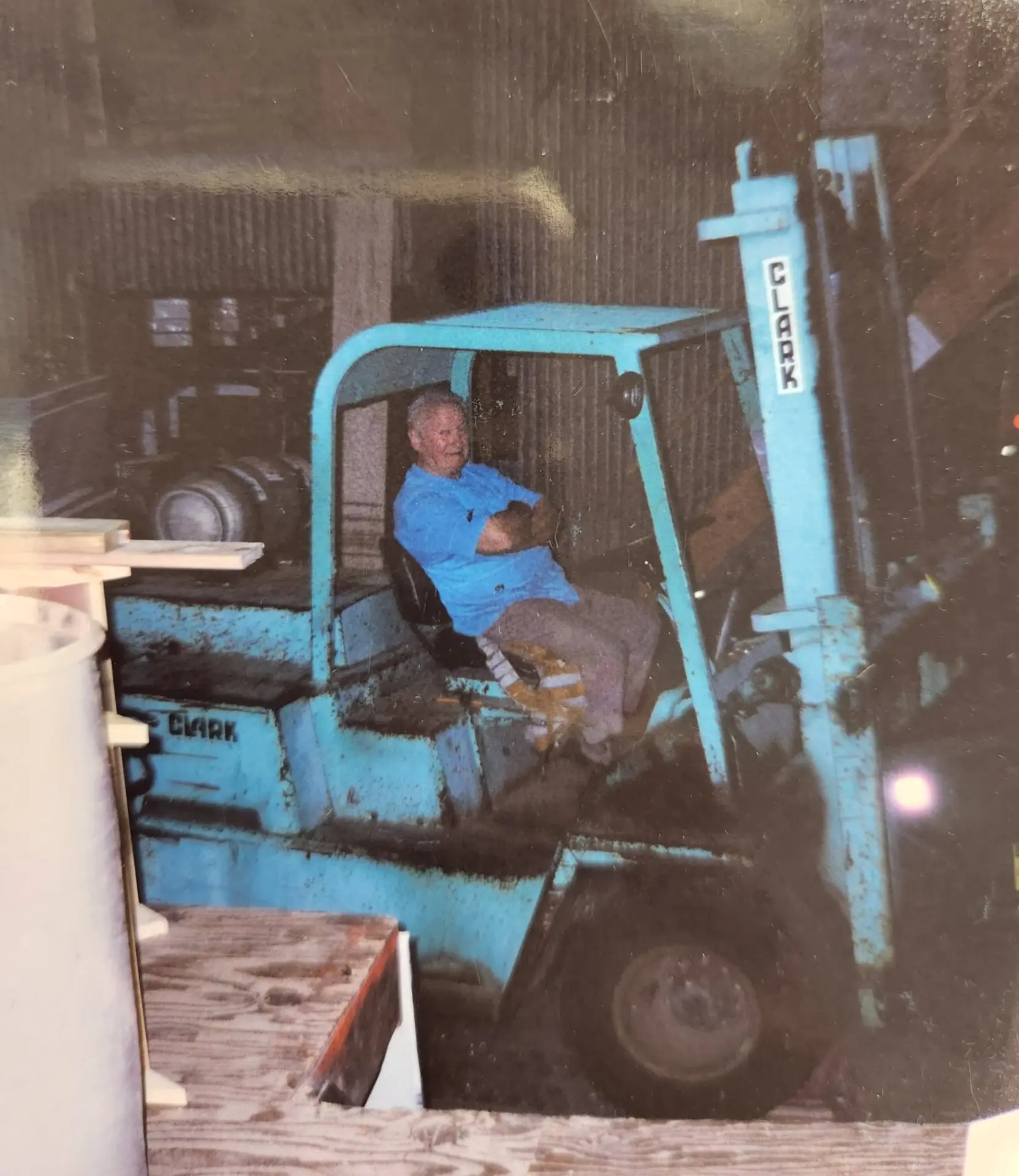 Moving stock with the yard forklift